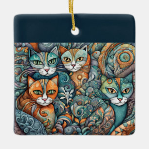 De Cerâmica ornamento para gatos calmantes