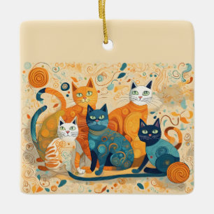De Cerâmica ornamento para gatos calmantes