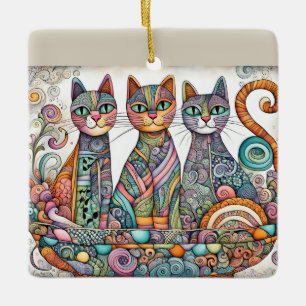 De Cerâmica ornamento para gatos calmantes