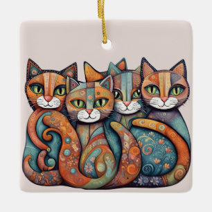De Cerâmica ornamento para gatos calmantes