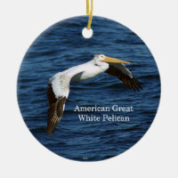 Ornamento Pelicano Branco excelente Americano