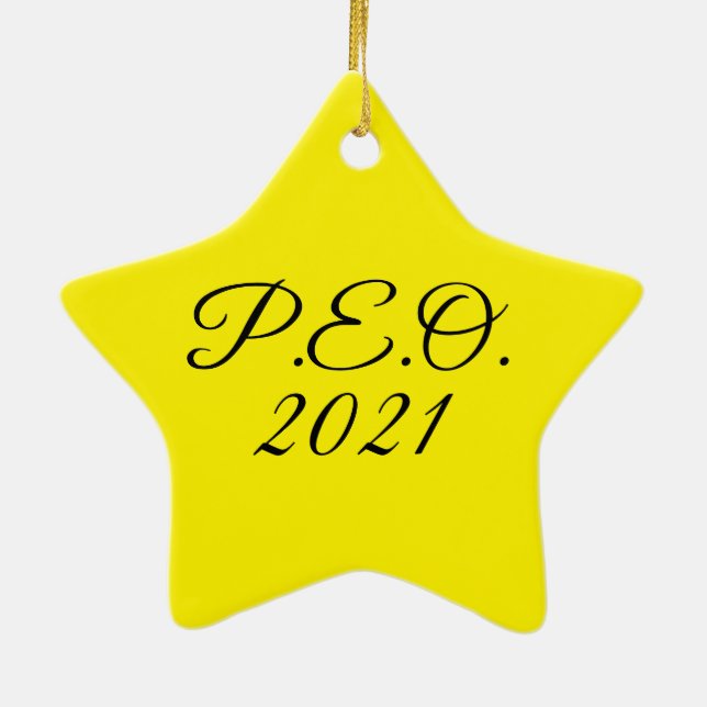 De Cerâmica Ornamento PEO Star 2021 (Verso)