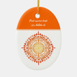 De Cerâmica Ornamento personalizado art-Sun primitivo