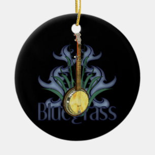 De Cerâmica Ornamento personalizado banjo do Bluegrass
