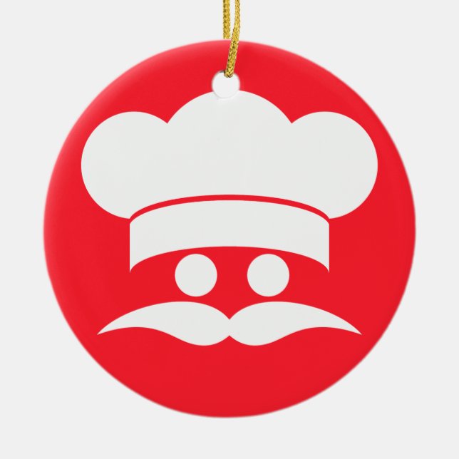 De Cerâmica ornamento personalizado CHEF (Frente)