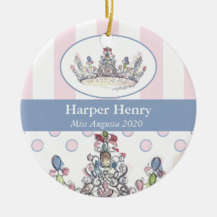 De Cerâmica Ornamento Personalizado da Coroa Jewel