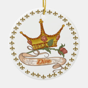 De Cerâmica ornamento personalizado da Diva Queen