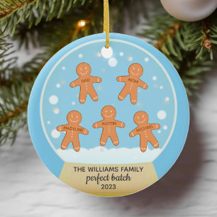 De Cerâmica Ornamento Personalizado da Família Cookie Gingerpã