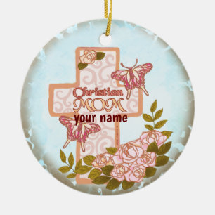 De Cerâmica ornamento personalizado da mãe cristã