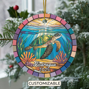 De Cerâmica Ornamento Personalizado Da Nicarágua, Tartaruga Ma
