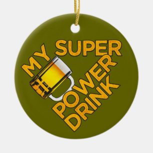 De Cerâmica Ornamento personalizado da Power Drink