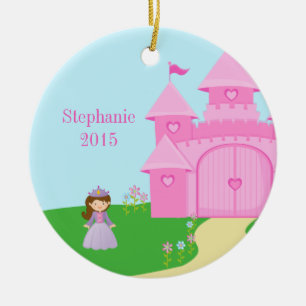 De Cerâmica Ornamento personalizado da princesa e da menina do
