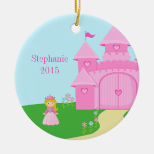 De Cerâmica Ornamento personalizado da princesa e da menina do