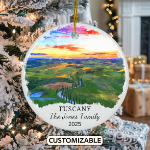 De Cerâmica Ornamento Personalizado da Toscana, Itália Present