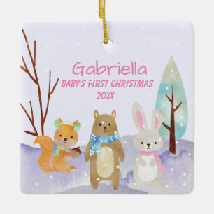De Cerâmica Ornamento personalizado do animal do Natal dos