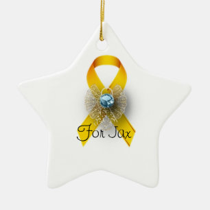 De Cerâmica Ornamento personalizado do cancer da infância da