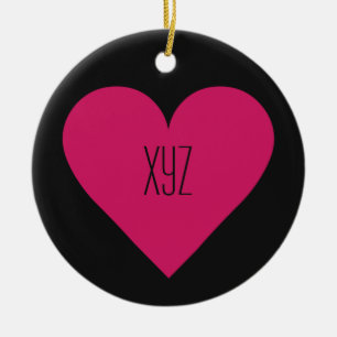 De Cerâmica ornamento personalizado do Namorados Red Heart