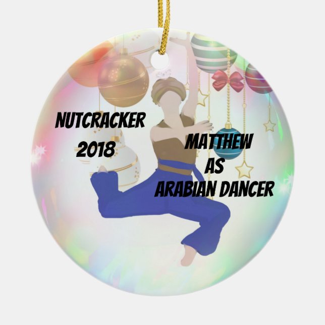 De Cerâmica Ornamento personalizado do Nutcracker - Arabian do (Frente)