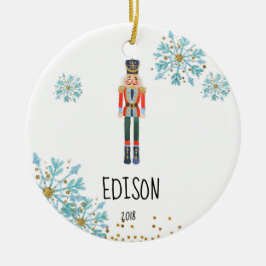 De Cerâmica Ornamento personalizado do Nutcracker para o bebé
