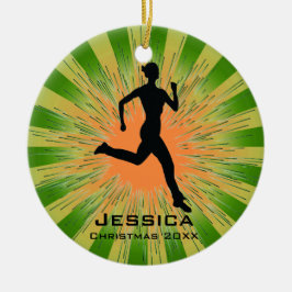 De Cerâmica Ornamento Personalizado do Runner