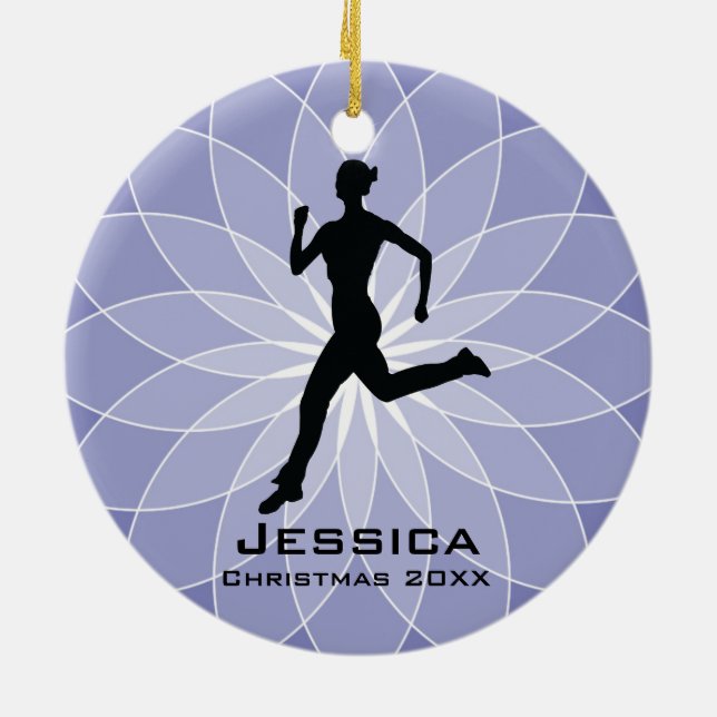 De Cerâmica Ornamento Personalizado do Runner (Traseira)