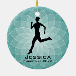 De Cerâmica Ornamento Personalizado do Runner