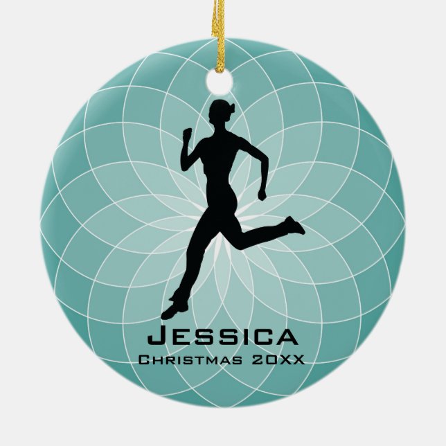 De Cerâmica Ornamento Personalizado do Runner (Traseira)