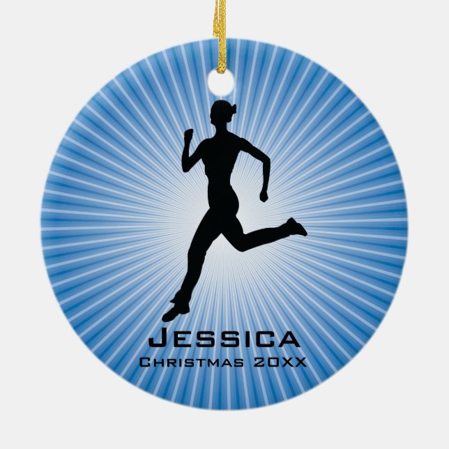 De Cerâmica Ornamento Personalizado do Runner (Traseira)