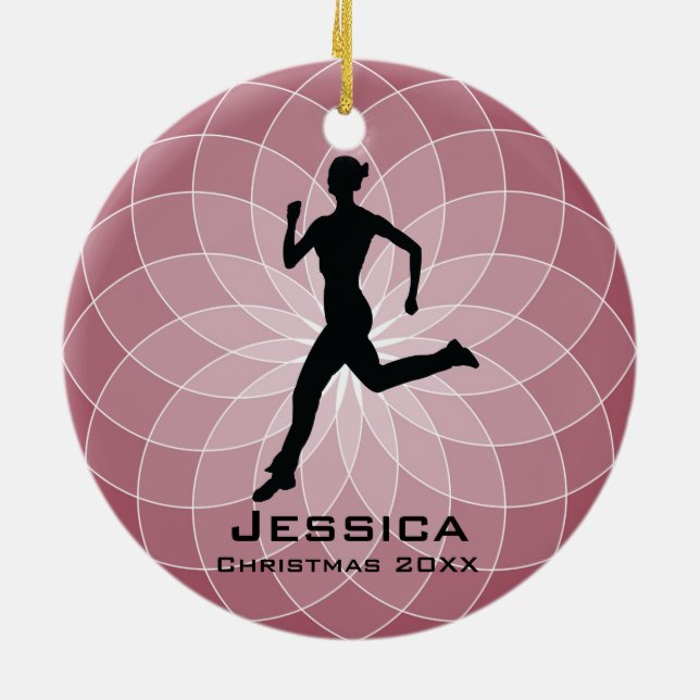 De Cerâmica Ornamento Personalizado do Runner (Traseira)