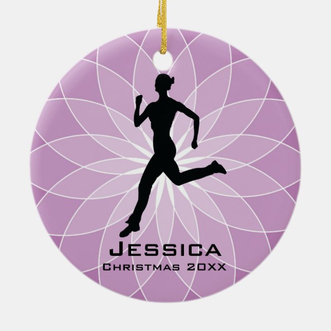 De Cerâmica Ornamento Personalizado do Runner (Traseira)