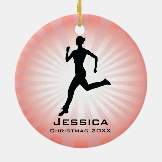De Cerâmica Ornamento Personalizado do Runner (Traseira)