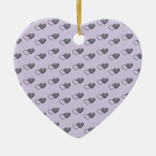 De Cerâmica ornamento personalizado do Tiny Hearts