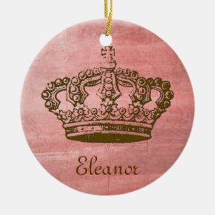 De Cerâmica Ornamento personalizado do vintage coroa francesa