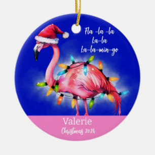 De Cerâmica Ornamento Personalizado Flamingo Rosa