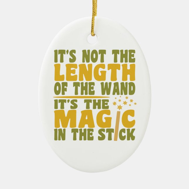 De Cerâmica ornamento personalizado MAGIC WAND (Frente)