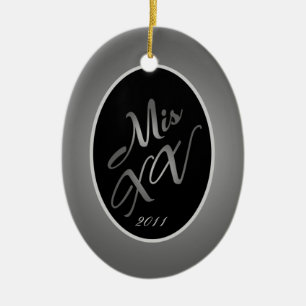 De Cerâmica Ornamento Personalizado Mis XV Silver