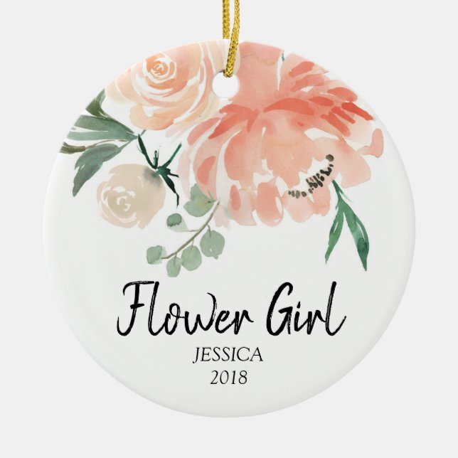 De Cerâmica Ornamento personalizado para o florista (Frente)