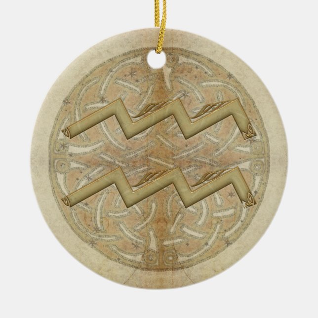 De Cerâmica Ornamento personalizado sinal da estrela do (Frente)