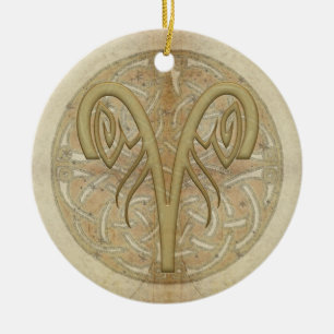 De Cerâmica Ornamento personalizado sinal da estrela do Aries