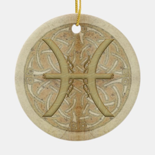De Cerâmica Ornamento personalizado sinal da estrela dos (Frente)