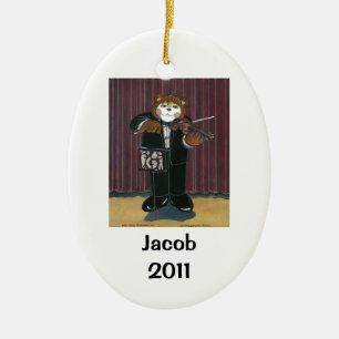 De Cerâmica Ornamento personalizado violinista