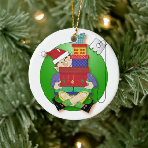 De Cerâmica Ornamento Personalizável do Elf Gratuito