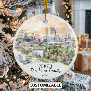 De Cerâmica Ornamento Perth Personalizado