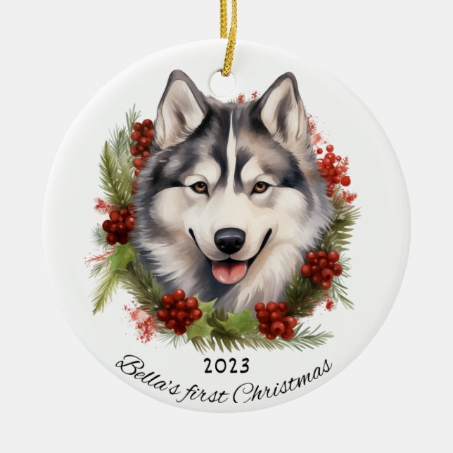 De Cerâmica Ornamento Pet Personalizado (Frente)