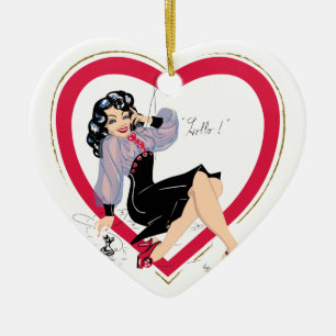 De Cerâmica Ornamento Pin-up
