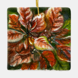 De Cerâmica Ornamento "Poinsettias"
