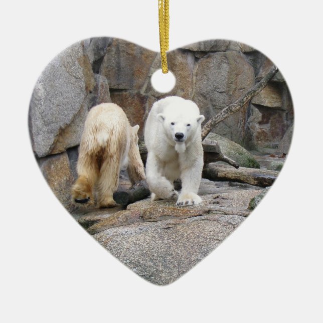 De Cerâmica ornamento POLAR BEAR (Frente)