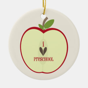 De Cerâmica Ornamento pré-escolar do professor - Apple