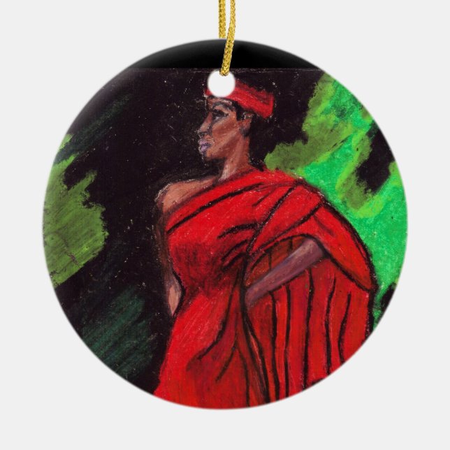 De Cerâmica Ornamento PRETO da BELEZA (Frente)