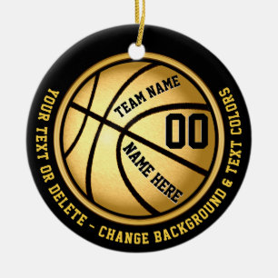De Cerâmica Ornamento preto e Dourado do basquetebol ou suas